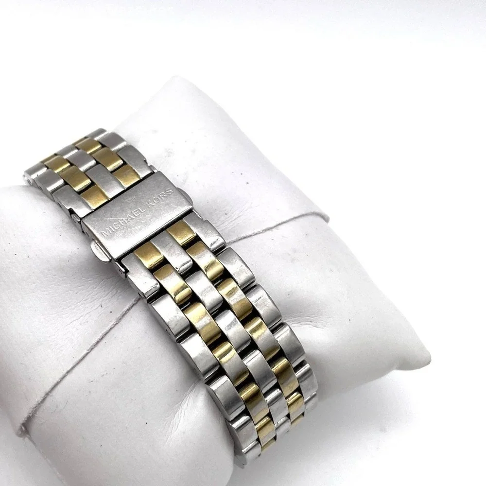 Michael Kors Women's Darci Watch MK-3139 Two-Tone Mother of Pearl Crystal Bezel